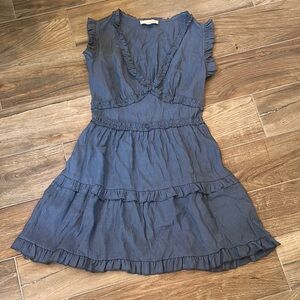 Pinch Blue Ruffle Mini Dress